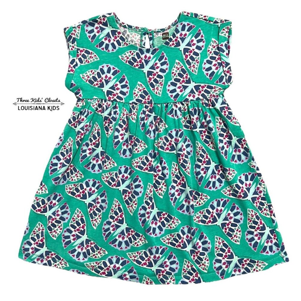 Tea Collection 4Y Green Butterfly Kaleidoscope Dress